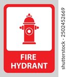 Fire Hydrant Safety Signage, Fire Hydrant Located Here Sign