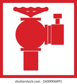 Fire Hydrant Sign For Emergency | Vector | EPS | Illustration