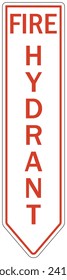 Fire hydrant sign and labels