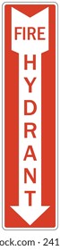 Fire hydrant sign and labels