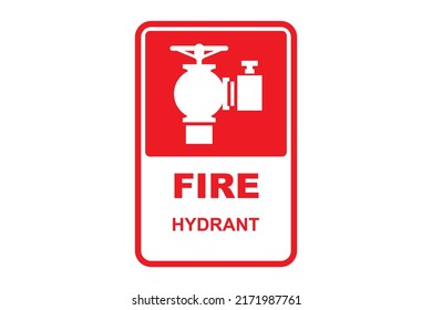 Fire Hydrant Sign Vector Art