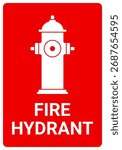 Fire hydrant sign vector illustration