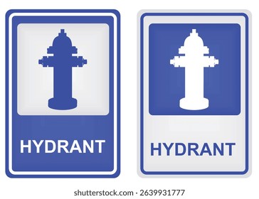 Fire hydrant sign. vector illustration