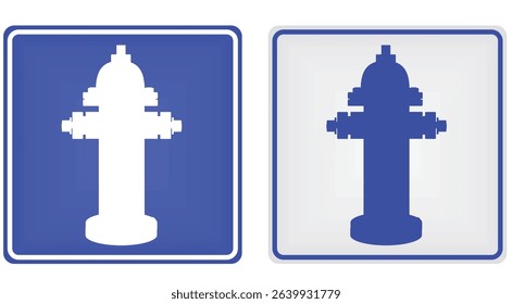 Fire hydrant sign. vector illustration
