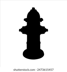 Fire hydrant silhouette isolated on white background. Fire hydrant icon vector illustration design.
