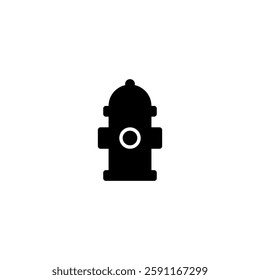 Fire Hydrant Silhouette Stock Vector.