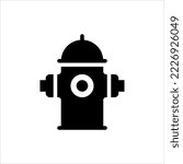 Fire hydrant simple silhouette. Web site page and mobile app design vector element.
Fire Hydrant Black Icon, Vector Illustration, Isolate On White Background Label. EPS10