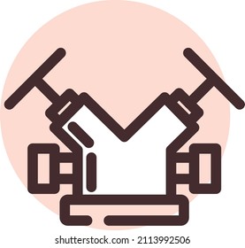 Fire hydrant sistem, illustration, vector on a white background.
