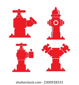 Fire hydrant symbol icon, logo vector illustration design template