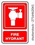 Fire Hydrant Symbol Sign ,Vector Illustration, Isolate On White Background Label .EPS10