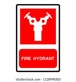 Fire Hydrant Symbol Sign, Vector Illustration, Isolate On White Background Label. EPS10