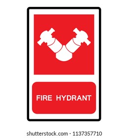 Fire Hydrant Symbol Sign, Vector Illustration, Isolate On White Background Label. EPS10