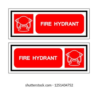 Fire Hydrant Symbol Sign, Vector Illustration, Isolate On White Background Label. EPS10