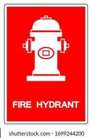 Fire Hydrant Symbol Sign, Vector Illustration, Isolate On White Background Label. EPS10 