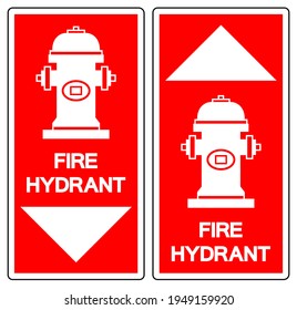 Fire Hydrant Symbol Sign, Vector Illustration, Isolate On White Background Label. EPS10 