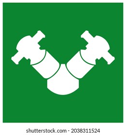 Fire Hydrant Symbol Sign, Vector Illustration, Isolate On White Background Label. EPS10