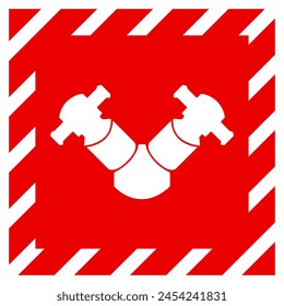 Fire Hydrant Symbol Sign, Vector Illustration, Isolate On White Background Label. EPS10