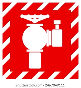Fire Hydrant Symbol Sign ,Vector Illustration, Isolate On White Background Label .EPS10
