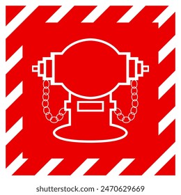 Fire Hydrant Symbol Sign, Vector Illustration, Isolate On White Background Label. EPS10