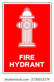 Fire Hydrant Symbol Sign, Vector Illustration, Isolate On White Background Label. EPS10