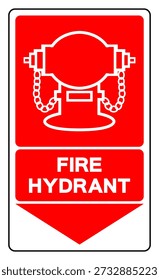 Fire Hydrant Symbol Sign, Vector Illustration, Isolate On White Background Label. EPS10 