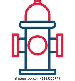 Fire hydrant thin line icon. Vector illustration.
