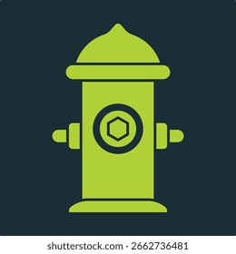 Hidrante de fogo na moda vetor útil Design de ilustração encantador colorido fundo verde.eps