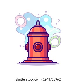 Fire hydrant Vector Cartoon Illustration. Labour day Icon Concept White Isolated. Flat Cartoon Style Suitable for Web Landing Page, Banner, Sticker, and Background