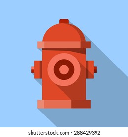 Fire Hydrant .Vector Flat Icon