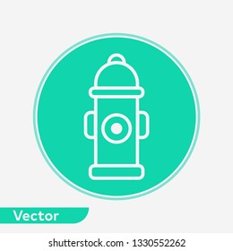 Fire hydrant vector icon sign symbol