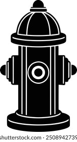 Fire Hydrant Vector Illustration - Emergency Equipment Icon Design