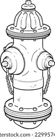 fire hydrant vector line art