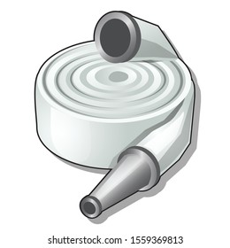 Fire hydrant white sleeve isolated on a white background. Vector cartoon close-up illustration