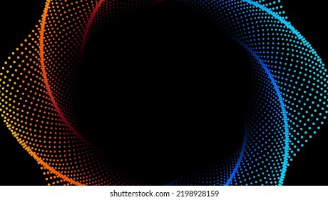 Fire and Ice Dotted geometric background The battle of opposites, good and evil, fire and ice, Two glowing shape orange and blue svg