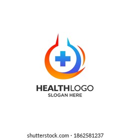 fire and ice for healtcare logo design	