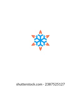 ilustración del vector de fuego y hielo