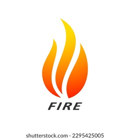 Icono de fuego. Símbolo abstracto de llama. Ilustración vectorial. Logotipo de incendio aislado