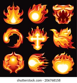 Fire Icon Black Background