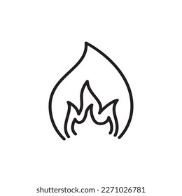 icono de fuego blanco y negro