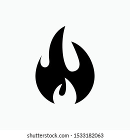 Fire Icon. Burn, Flame. Blaze Symbol. Applied for Design, Presentation, Website or Apps Elements - Vector. 