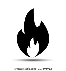 Fire icon. burning flames vector