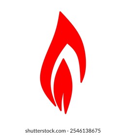 Feuersymbol. Brennendes Symbol. Isolierte Energiebildung.