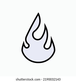 Fire Icon. Burning Symbol - Vector.