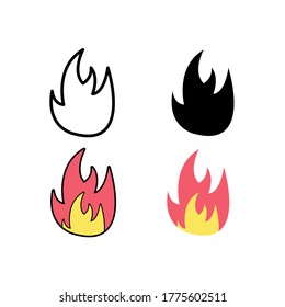 Fire Icon Collection. All style