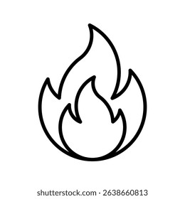 Fire icon. Colored vector illustration.