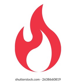 Fire icon. Colored vector illustration.
