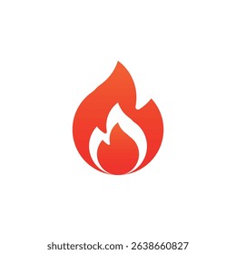 Fire icon. Colored vector illustration.