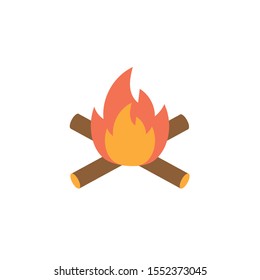 Fire icon design, Camping forest adventure lifestyle summer travel and outdoor theme Vector illustration