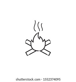 Fire icon design, Camping forest adventure lifestyle summer travel and outdoor theme Vector illustration