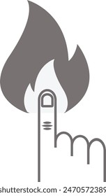 diseño de icono de fuego en eps 10